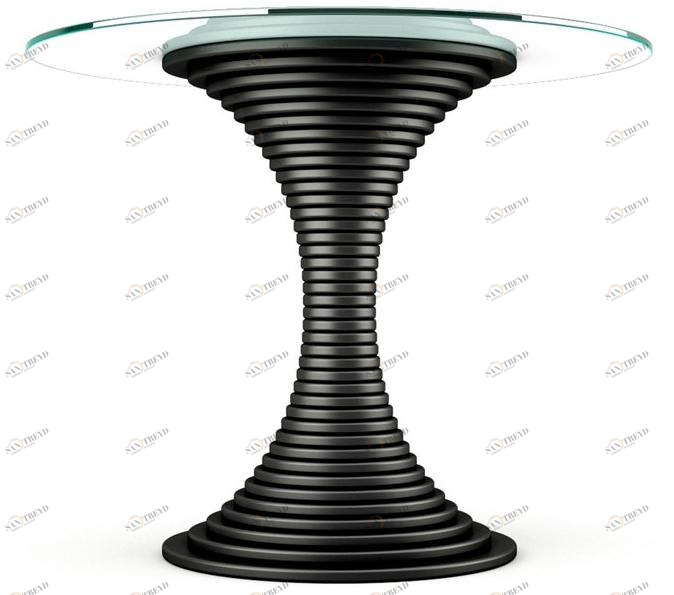 Prieto Studio Круглый стол из дерева и стекла  Vor001 