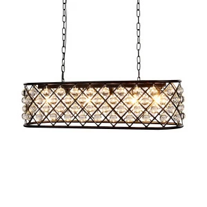 Подвесной светильник Spencer 5 black от Delight Collection KR0277P-5L DELIGHT COLLECTION ДИЗАЙНЕРСКИЕ 243662 Прозрачный;черный