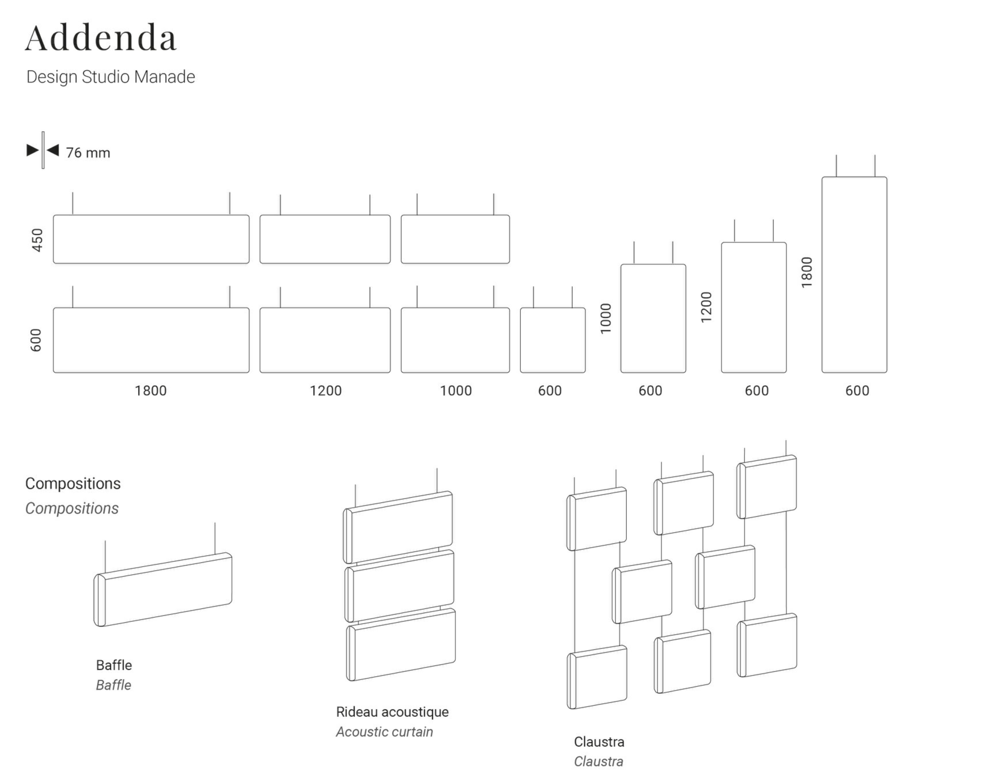 Подвесные мягкие акустические перегородки Manade Addenda ARCH-00046032 - Вид №4