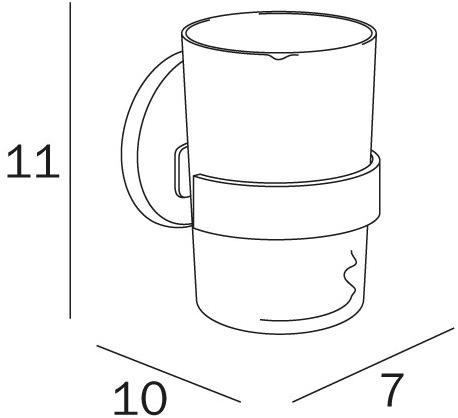 INDA® Подставка для зубных щеток для стеклянных гостиниц Hotellerie A04100 - Вид №1