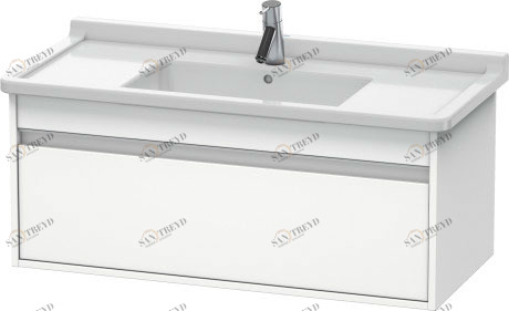 KT666501818 Ketho Тумбочка подвесная Белый матовый, декор Duravit