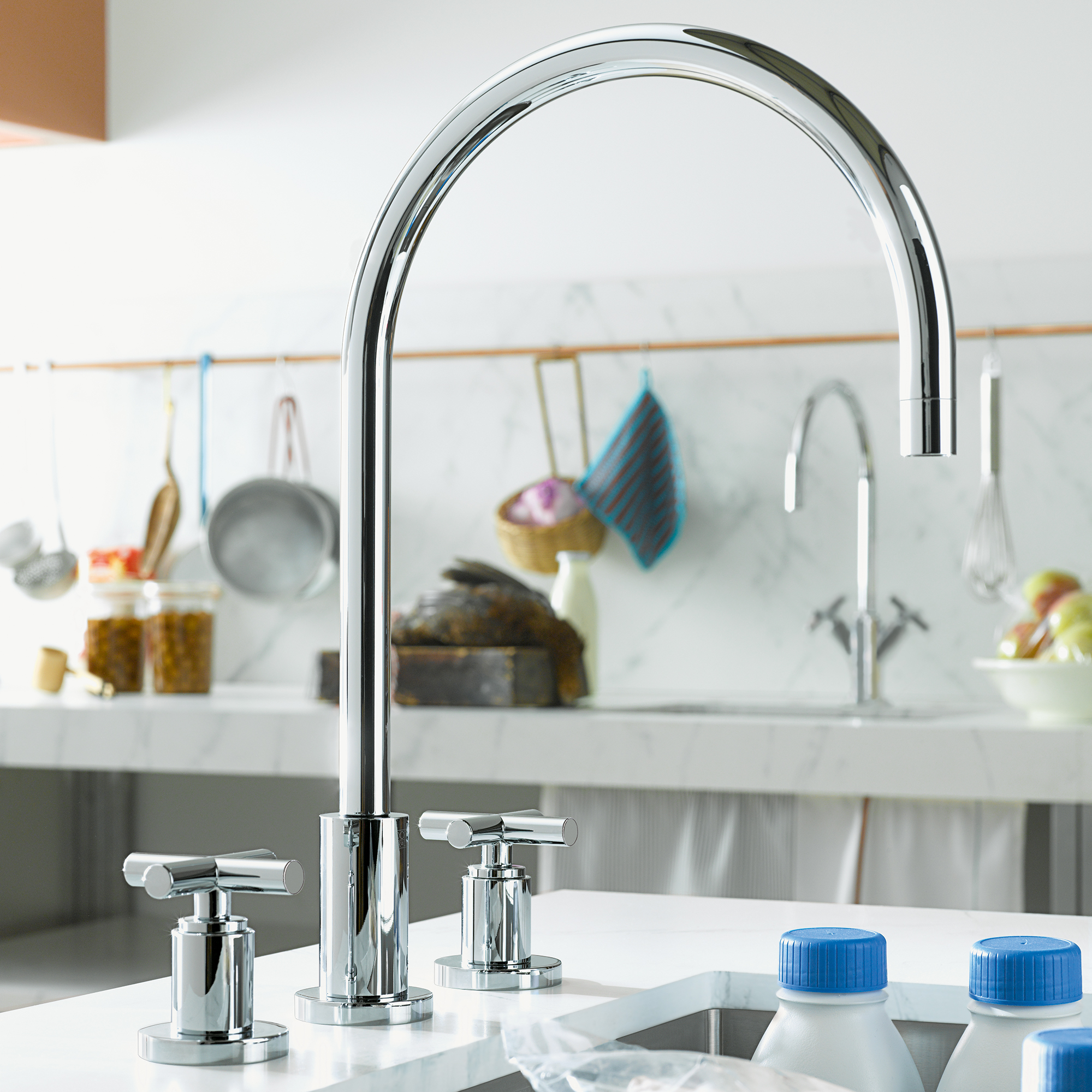 ТАРА Смеситель на три отверстия - Хром DornBracht Tara 20815892-00 - Вид №1