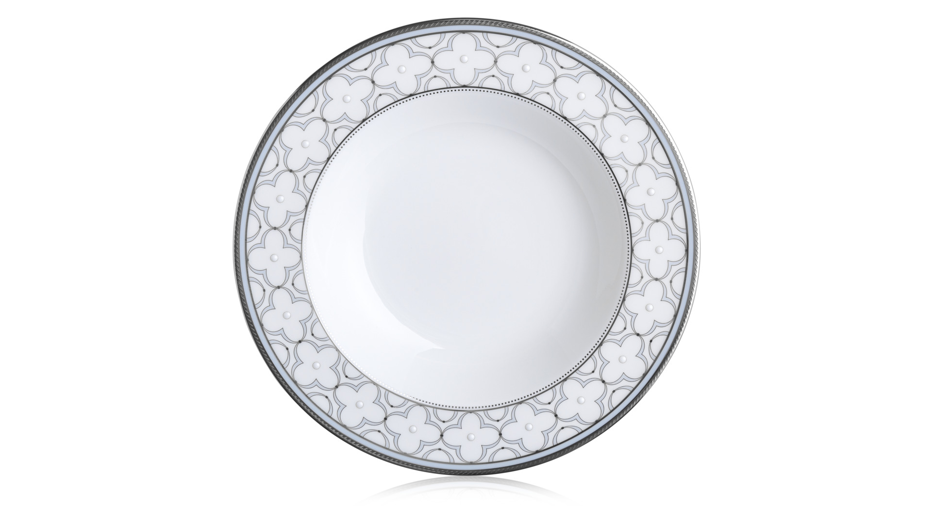 10651596 Noritake Сервиз столовый Noritake "Трефолио,платиновый кант" 6/20 Фарфор костяной  - Вид №5