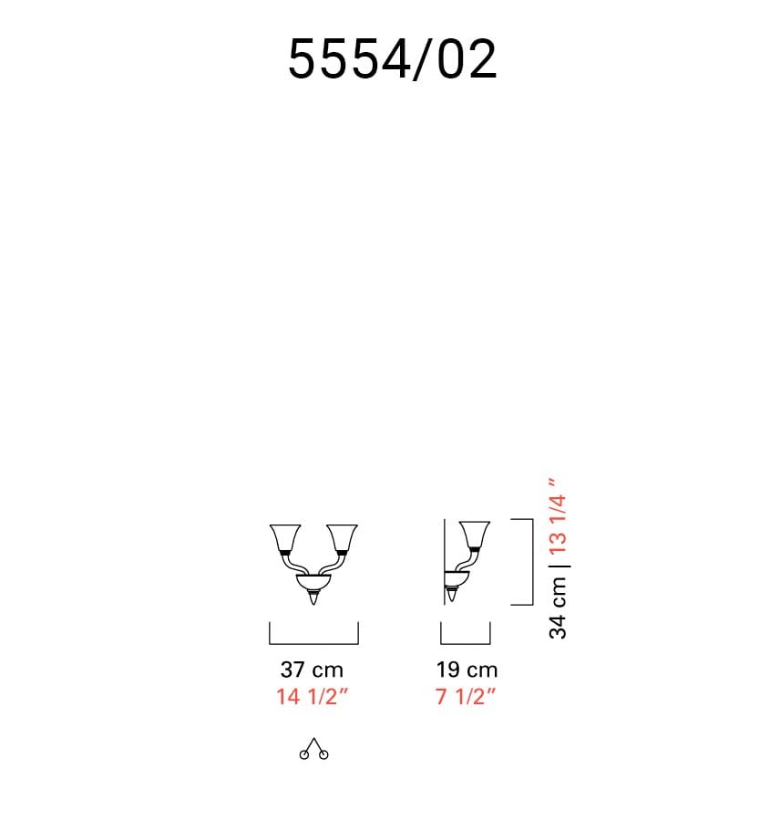 Венецианский Хрустальный настенный светильник Barovier&Toso Degas ARCH-00074251 - Вид №3