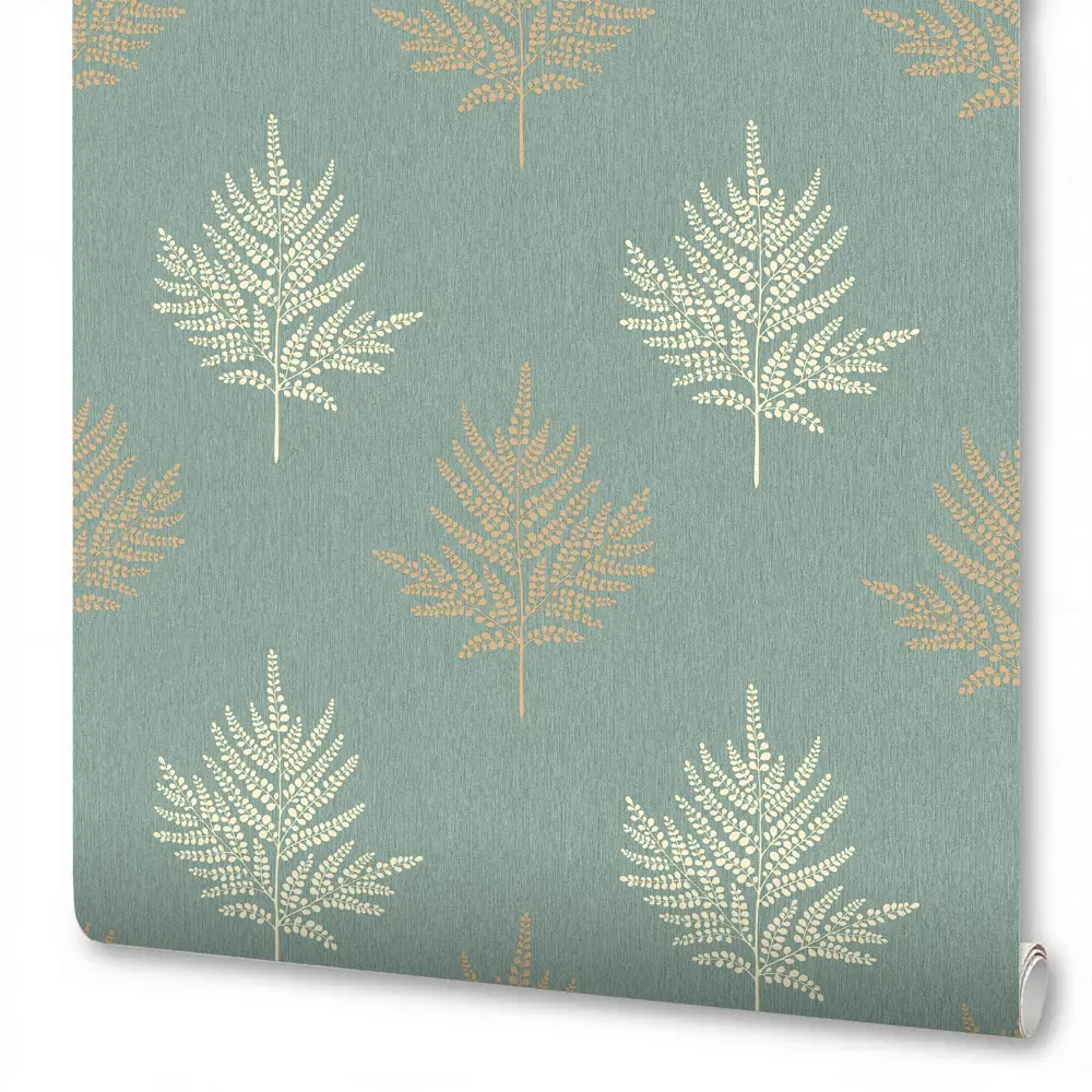 Wallsecret Tessa: Флизелиновые обои с растительным орнаментом в небесно-голубом цвете 89426891 STLM-1564046