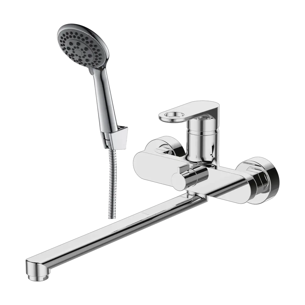 Смеситель для ванны Rossinka Silvermix LRS33-32 универсальный с лейкой и шлангом цвет хром 88413914 STLM-2205195