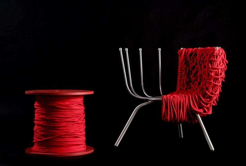 edra Стальное кресло, обитое хлопковой веревкой  Ctv010  - Вид №2