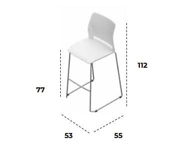 Высокий табурет из инженерного пластика