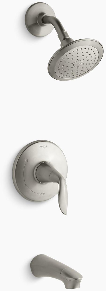 KOHLER Накладка для ванны и душа Refinia Rite-Temp с душевой лейкой 2,5 галлона в минуту K-TS5318-4-BN 
