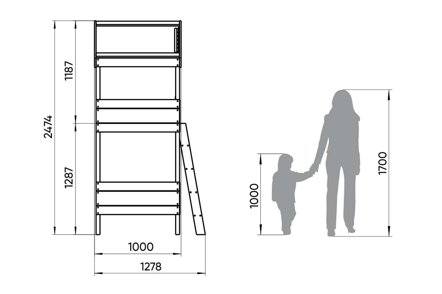 Кровать двухъярусная белая "Шале L" ELLIPSE ELLIPSE HOME 00-3951300 Белый Santreyd  - Вид №2