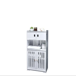 91705494 Пенал для ванной Oqqi bath-locker2 22x75см цвет белый STLM-1457595