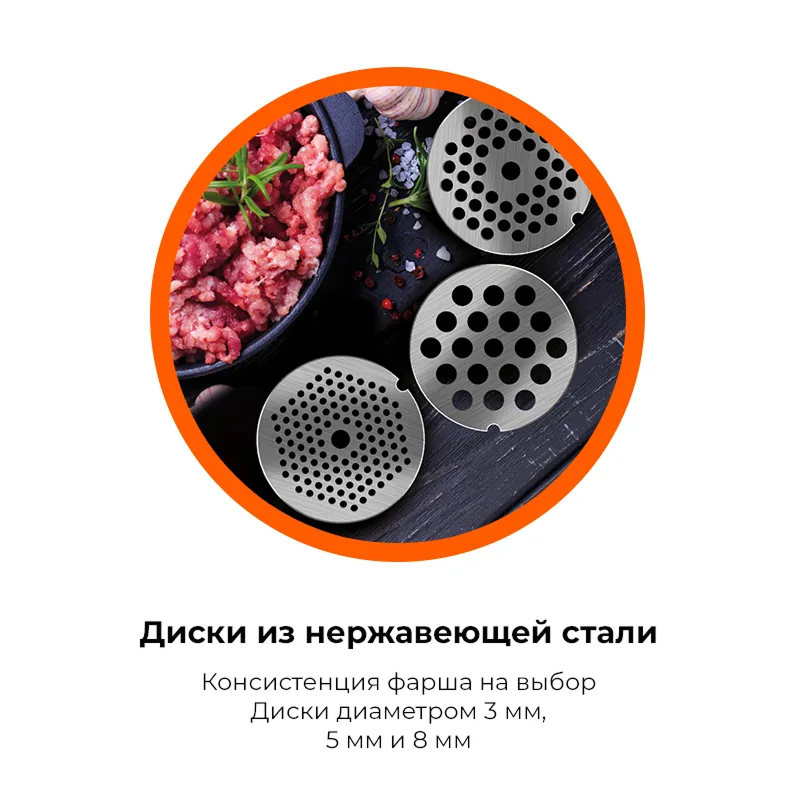 5349142 Мясорубка электрическая GARLYN MG-3000 серый STDN-0113784 - Вид №12