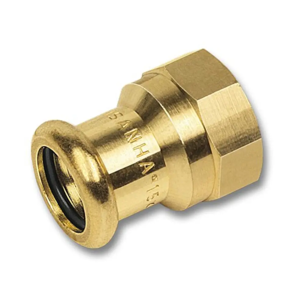 Пресс-фитинг с муфтой Sanha 1"x22 мм ВР-ВПР бронза 89355136 STLM-2119909 