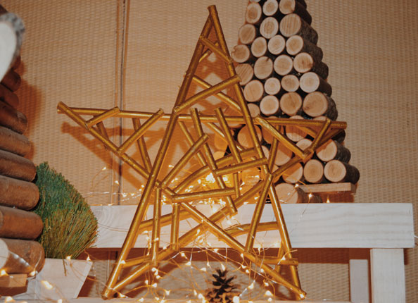 NS162 LED Звезда из дерева Dekoraniaevents Navidad 