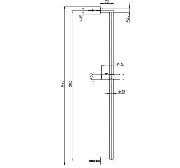 Стержень из нержавеющей стали Bossini NOBU-Inox AISI 316L ARCH-00059083 - Вид №2