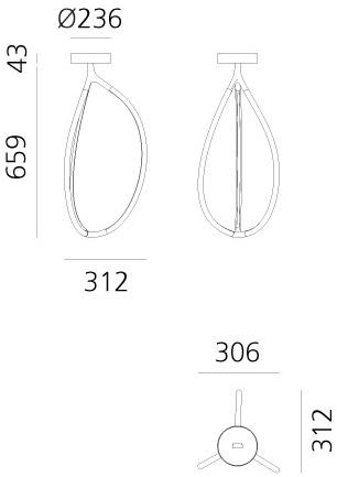 Artemide Потолочный светильник из алюминия Arrival sun-id-1418824 - Вид №11