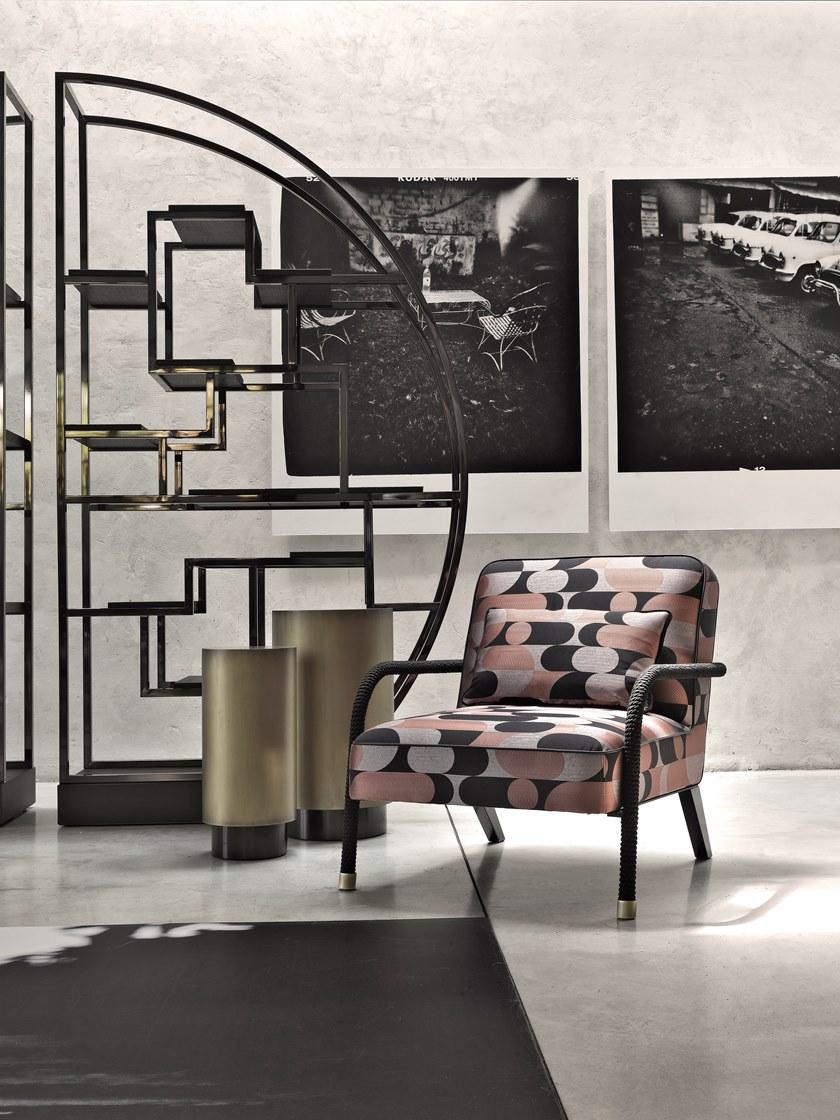 Gianfranco Ferré Home Кресло с обивкой из ткани с подлокотниками Loop sun-id-1396489 - Вид №3