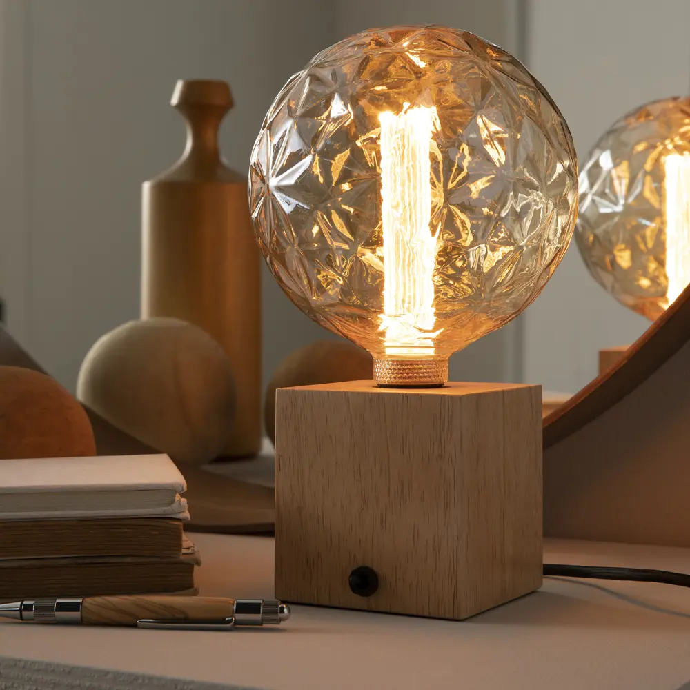 Настольная лампа KREAFORTA Bokon цвет дуб натуральный STLM-2200555 - Вид №10