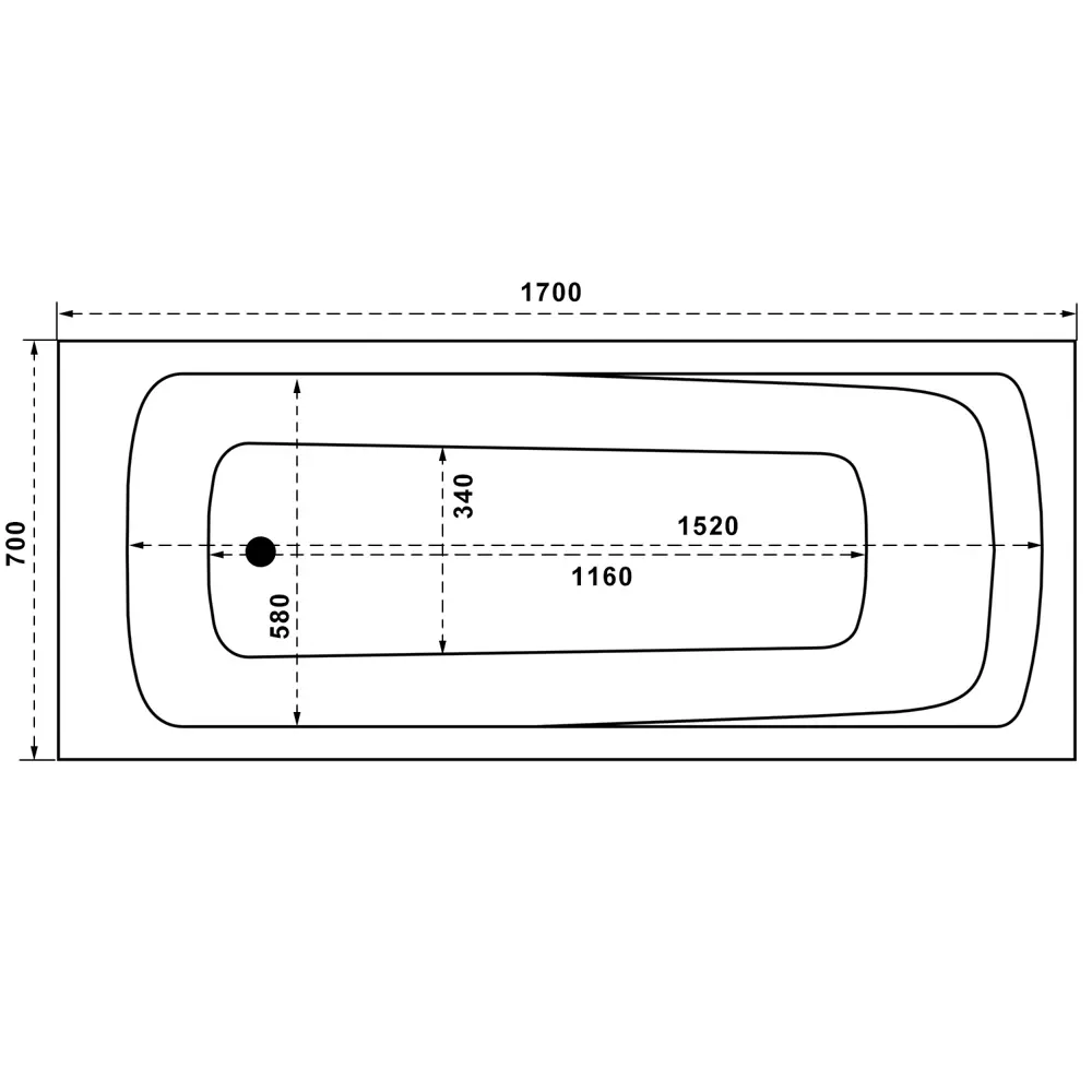 Jacob Delafon Patio — акриловая ванна для эргономичных пространств 170x70 см 18581940 STLM-0011540 - Вид №14