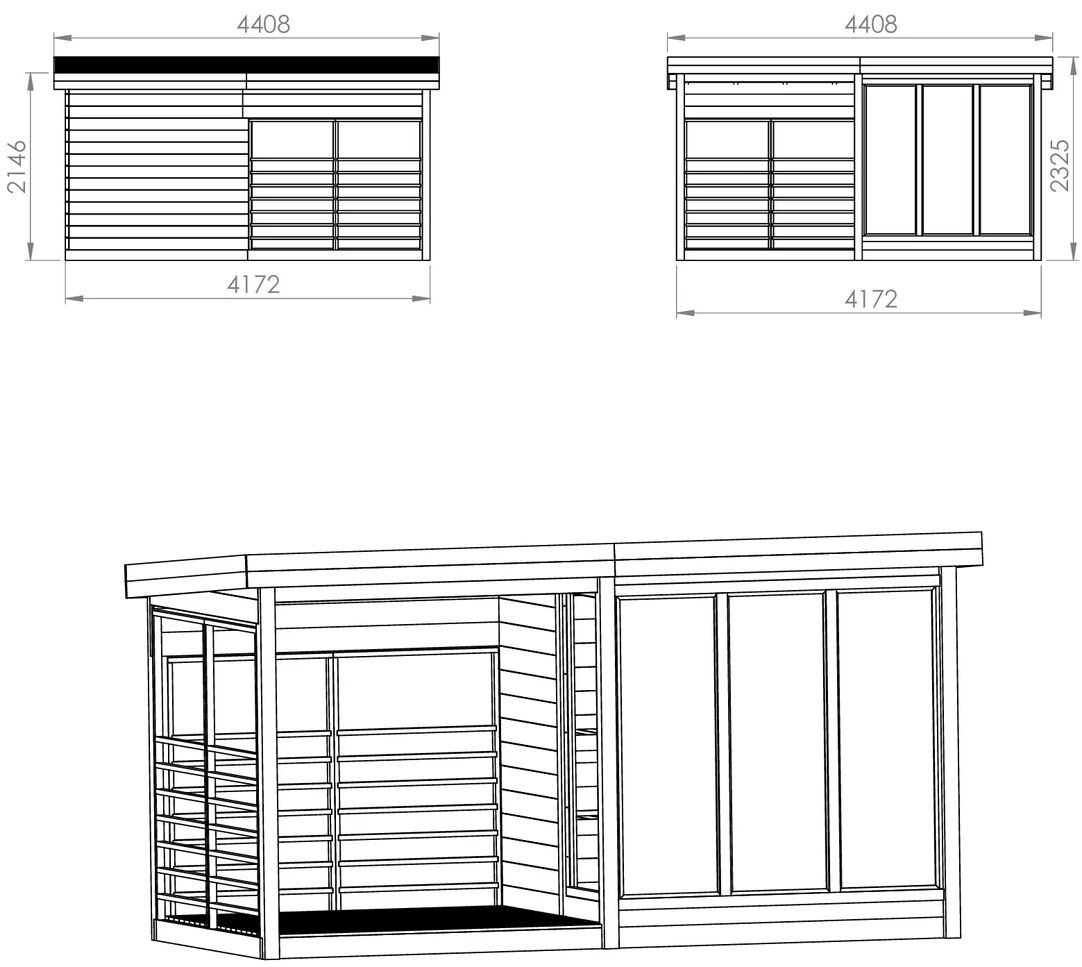 Деревянная сауна на открытом воздухе Saunamo Deluxe ARCH-00055098 - Вид №2