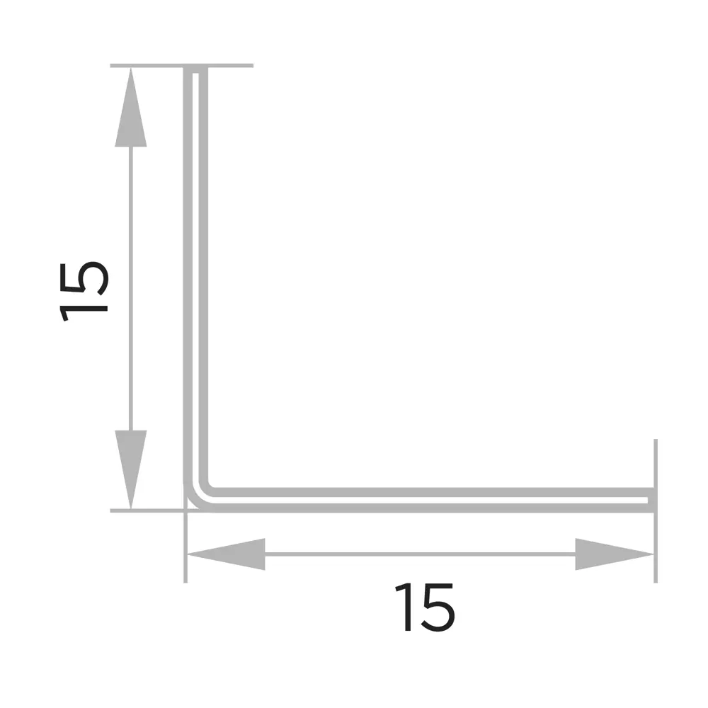 Угол ПВХ 15x15x2700 мм белый Santreyd STLM-2074658 - Вид №1