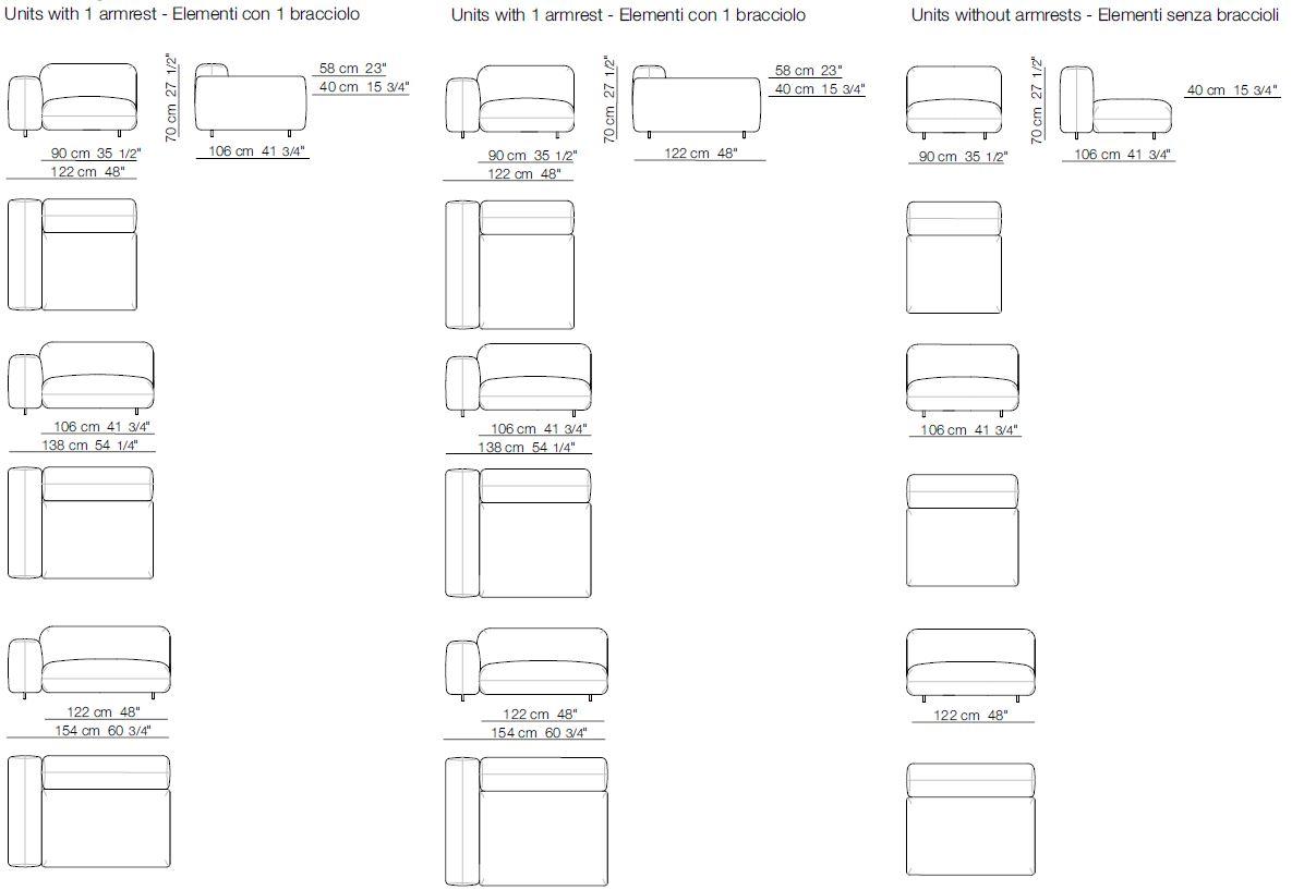 arflex Модульный диван в ткани по контракту sun-id-1403448 - Вид №7