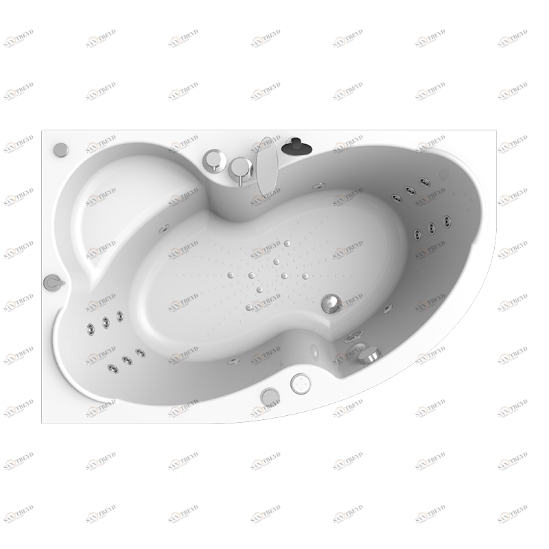 Гидромассаж "Специальный Chrome" на ванну Ирма 150х97 (двигатель 1500 Вт, система "Turbo-pool", джет Джереми - 4 шт., джет Глори - 12 шт.) Radomir 1-65-2-0-4-216