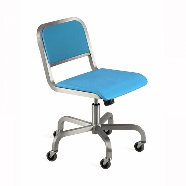 Emeco Вращающееся кресло из алюминия с колесами Nine-o™ sun-id-1471345 - Вид №1