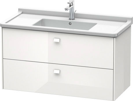 BR414300909 Brioso Тумбочка подвесная Светло-голубой матовый декор Duravit - Вид №2