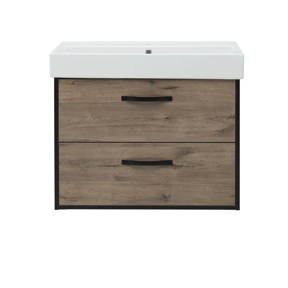 Aquanet Инди — подвесная тумба для раковины 100 см в стиле дуб веллингтон 84855250 STLM-0985899 - Вид №3