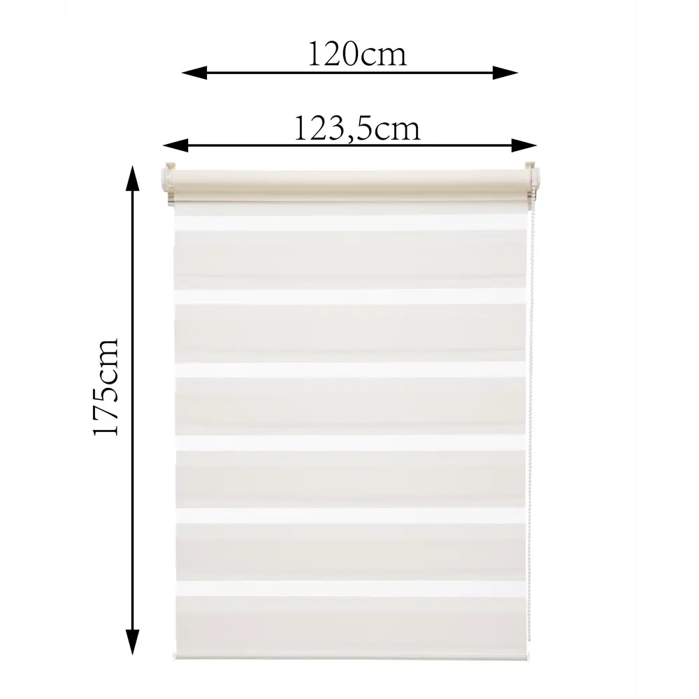 Штора рулонная день-ночь Inspire Peter 120x175 см экрю Cream 5 82691120 STLM-2167204  - Вид №2