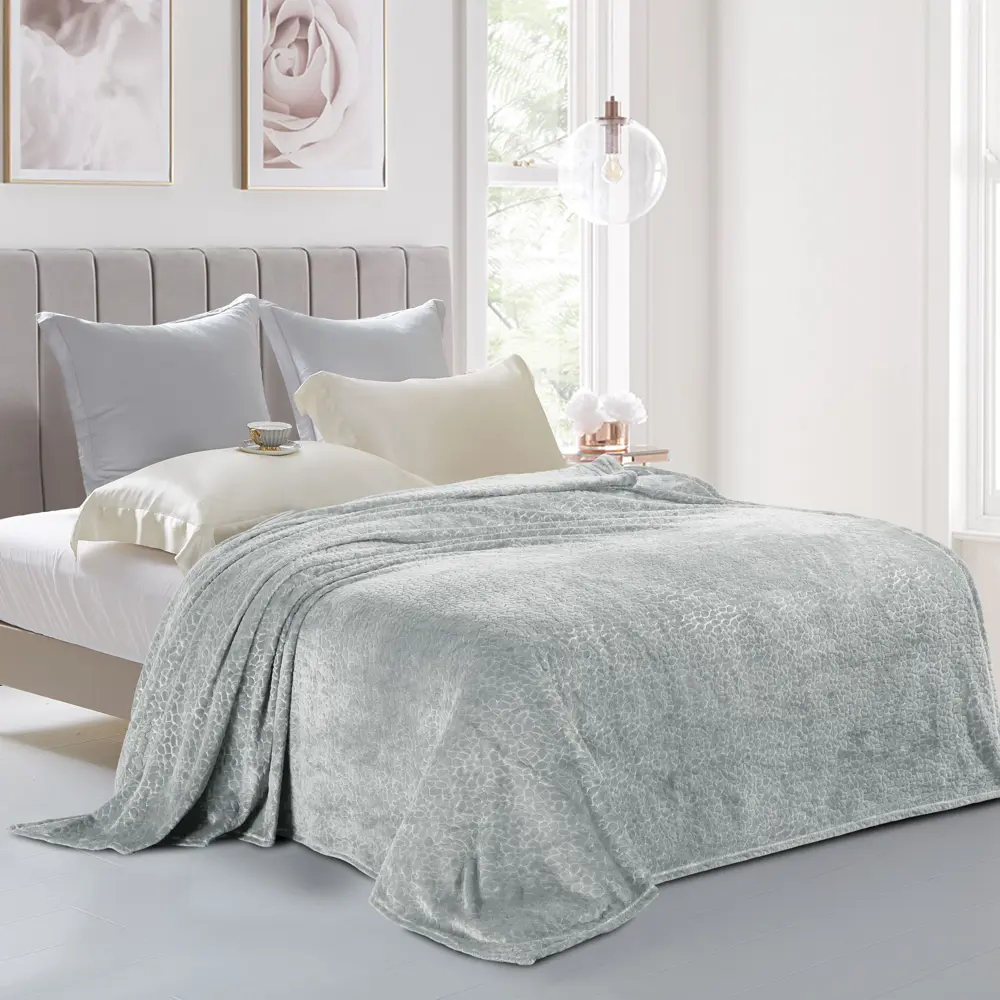 Плед Murmansk 140x200 см велсофт цвет светло-серый СТОЛИЦА ТЕКСТИЛЯ STLM-2044192 - Вид №4