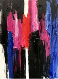 Картина на холсте 120х90 см "Абстракция" EVENHOME КАРТИНЫ МАСЛОМ 129924 Голубой;розовый;синий