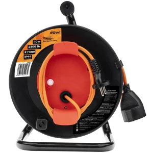 Удлинитель на катушке Duwi 1 розетка с заземлением 40 м 2300 Вт цвет оранжевый