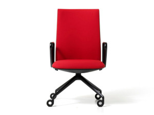 Офисное кресло с регулируемой высотой из ткани с 4 спицами