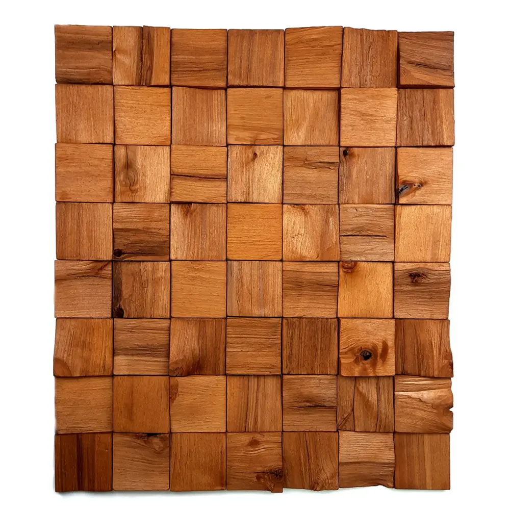 3D мозаика деревянная Arabesco цвет тик 80x80 мм 72 шт. 0.5 м² 85666536 STLM-2052847  - Вид №1