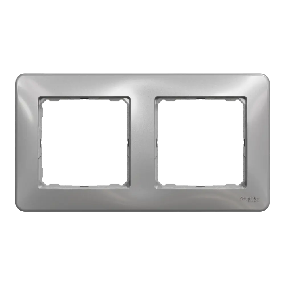 Рамка для розеток и выключателей Systeme Electric Sedna Design 2 поста, цвет алюминий STLM-2199755