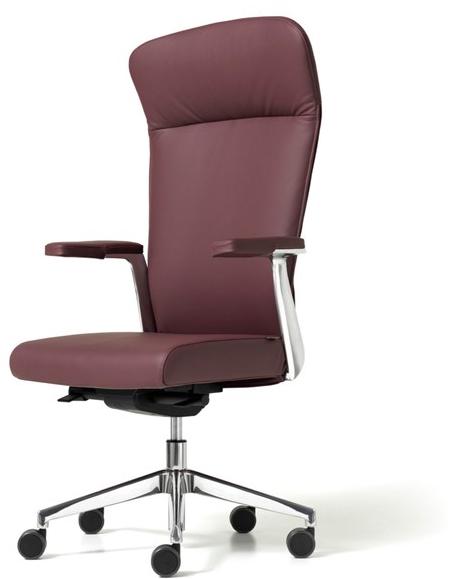 Diemme Кожаное кресло для руководителя с 5 спицами и подлокотниками Halfpipe sun-id-1448706 - Вид №1