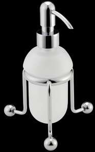 RE727 Дозатор для жидкого мыла, настольный, из матового стекла, 0,275 л bagno&associati REGENCY