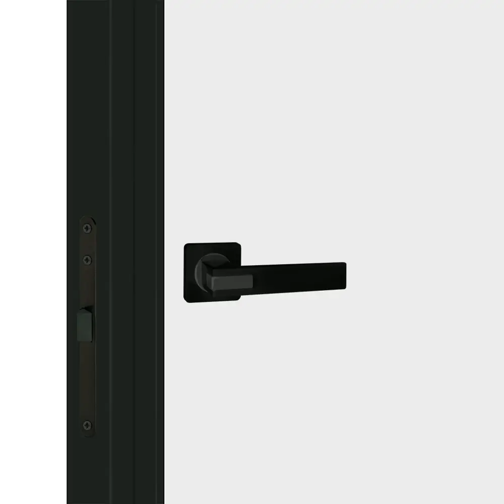 Дверь межкомнатная глухая Invisible Opt 90x200 см левая алюминий цвет белый с черной кромкой VELLDORIS STLM-2114568 - Вид №1