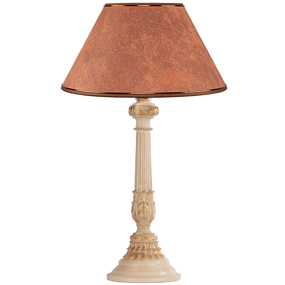 32022,34013 Настольная лампа Колонна Испанская Айвори Персик BOGACHO 4627138210987, 4627138151518