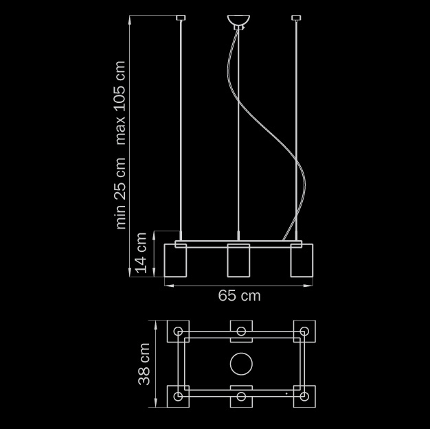 Подвесная люстра Lightstar Qubica 805060 LIGHTSTAR ДИЗАЙНЕРСКИЕ, QUBICA 056091 Белый  - Вид №1