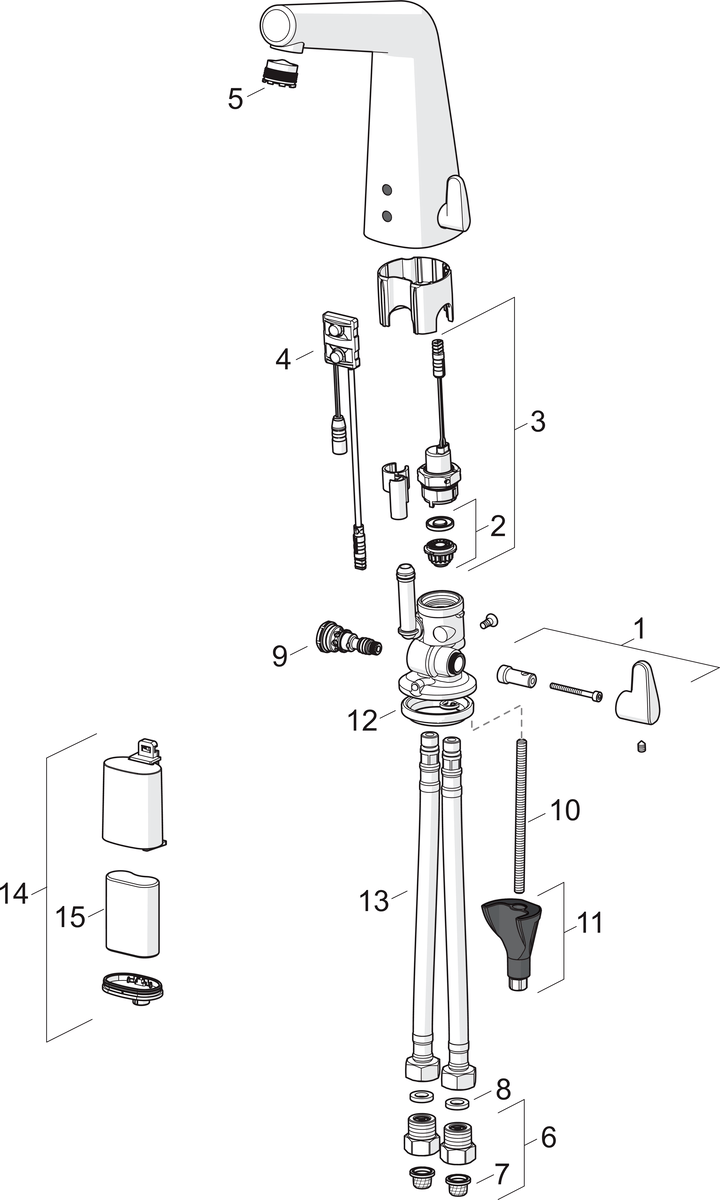 Oras 3016F Смеситель для умывальника, 6 V 3016F Inspera Хром  - Вид №5