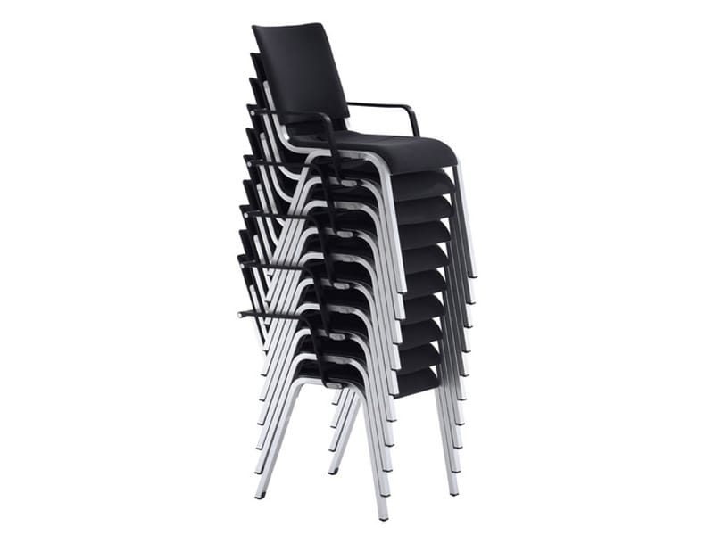 Штабелируемый стул для конференций из ткани с подлокотниками Brunner ALITE ARCH-00131588 - Вид №3