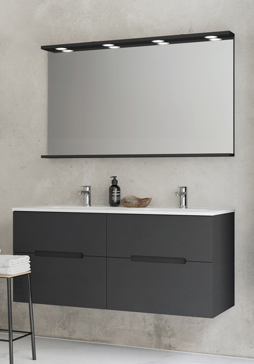 1390546 Шкаф Для Умывальника Sun Antracit 1200D Hafa  Антрацитовый  - Вид №1