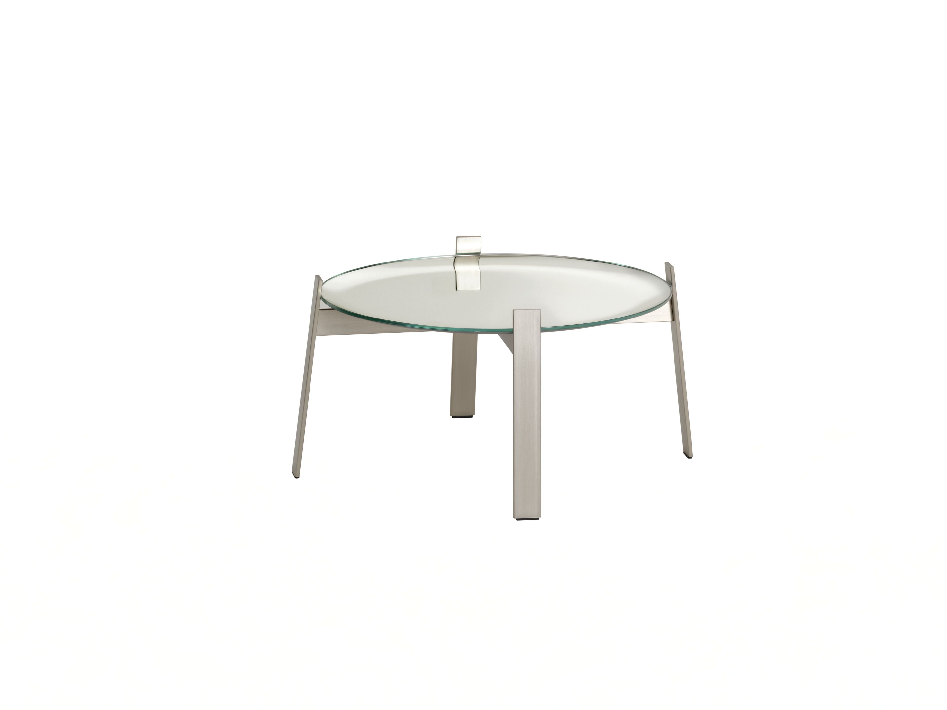 Низкий круглый стол из стали и хрусталя Glas Italia The 5 O'Clock Lie ARCH-00139870