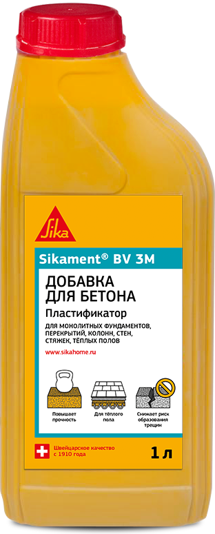 16722294 Пластификатор для бетона ment BV-3M, 1 л STLM-0007152 SIKA
