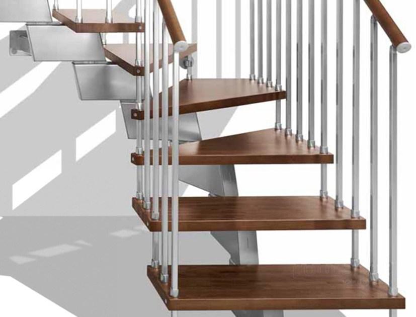 Fontanot Модульная открытая лестница из нержавеющей стали и дерева Genius sun-id-1452007 - Вид №3