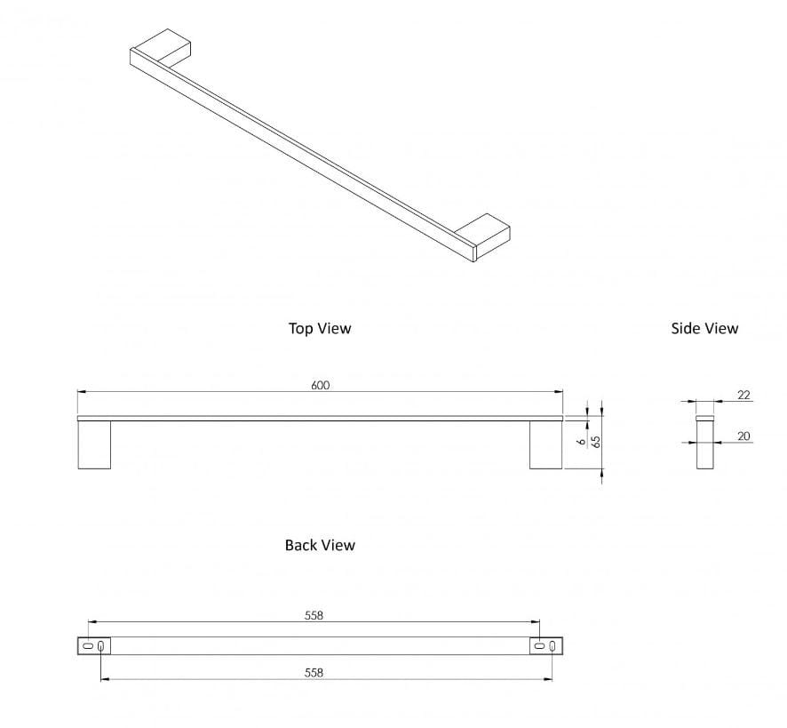 Держатель для полотенец из нержавеющей стали LUSSO Mia ARCH-00022275 - Вид №1
