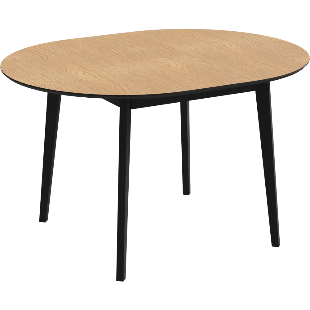 Стол обеденный Монреаль Т1 раскладной 100-130x77x100 см круг МДФ цвет светлое дерево/черный Santreyd STLM-2125826 - Вид №2